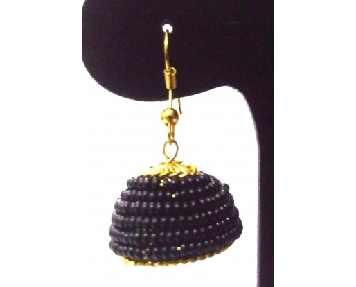 Gold Oxidized Earring Jhumka Jhumki Ethnic Jewelry Hook Drop Dangle Long EA311